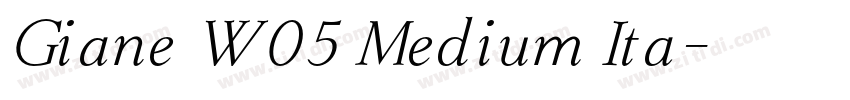 Giane W05 Medium Ita字体转换